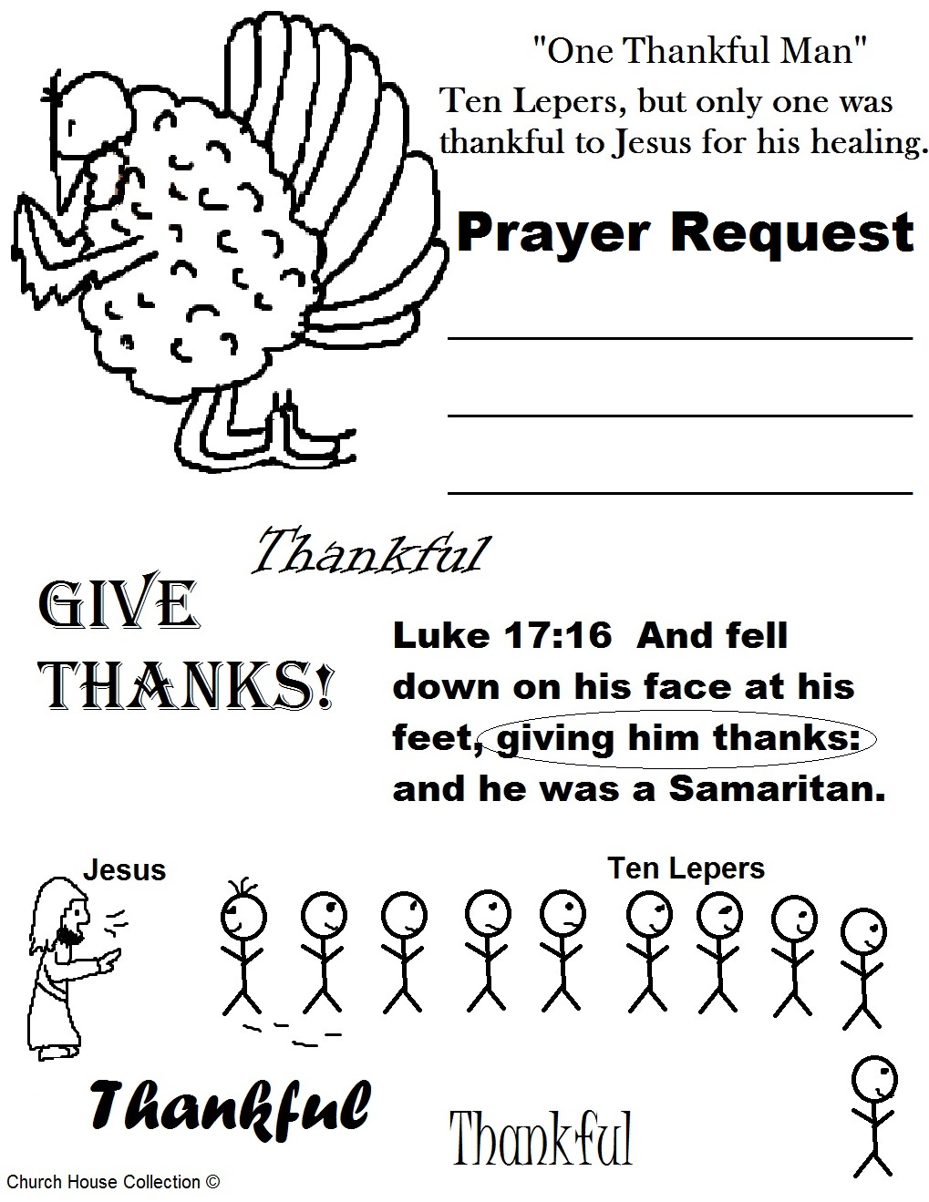 Thanksgiving "One Thankful Leper" Sunday School Lesson